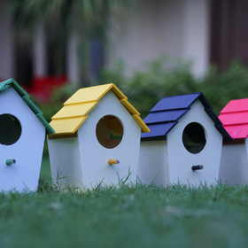 (4 Piece in 1 Pack) PVC Bird House Waterproof New Style