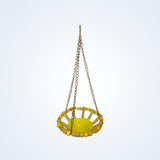 (Pack of 2) Round Bird Swings – Wooden Ladder & Colorful Swing Combo for Parakeets, Cockatiels, Conures & Small Birds