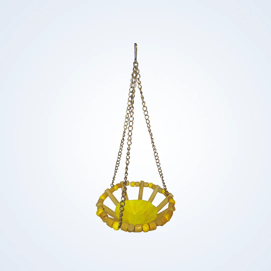 (Pack of 2) Round Bird Swings – Wooden Ladder & Colorful Swing Combo for Parakeets, Cockatiels, Conures & Small Birds