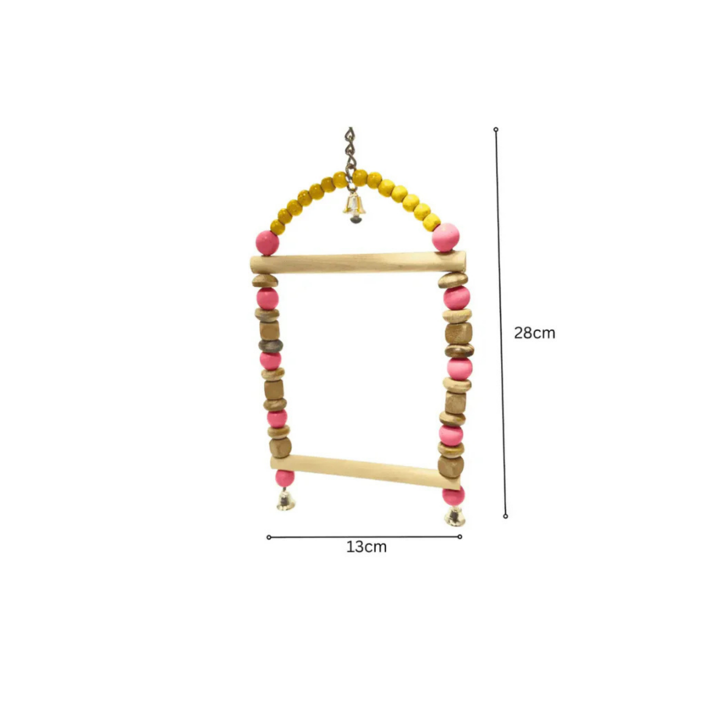 (pack of two) Bird Rainbow Toy – Colorful Hanging Chew Toy for Parrots, Budgies, Cockatiels, and Small Birds | Interactive Cage Accessories