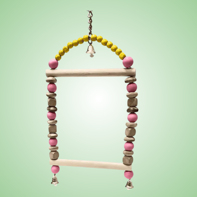 (pack of two) Bird Rainbow Toy – Colorful Hanging Chew Toy for Parrots, Budgies, Cockatiels, and Small Birds | Interactive Cage Accessories