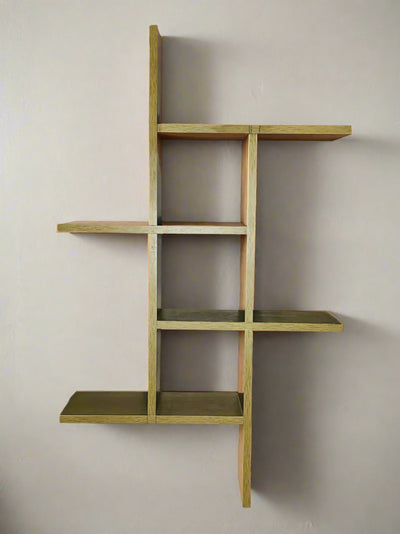 Dual Intersecting Floating Wall Shelves