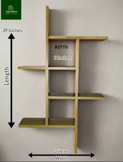 Dual Intersecting Floating Wall Shelves